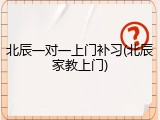 北辰一对一上门补习(北辰家教上门)