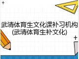 武清体育生文化课补习机构(武清体育生补文化)