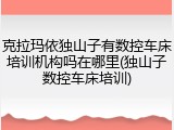 克拉玛依独山子有数控车床培训机构吗在哪里(独山子数控车床培训)