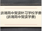 武清高中复读补习学校学费(武清高中复读学费)