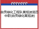 自贡绿化工程队黄旭波简历中职(自贡绿化黄旭波)