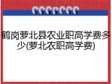 鹤岗萝北县农业职高学费多少(萝北农职高学费)