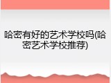 哈密有好的艺术学校吗(哈密艺术学校推荐)