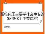 职校化工主要学什么中专的(职校化工中专课程)