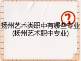扬州艺术类职中有哪些专业(扬州艺术职中专业)