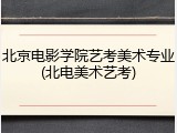 北京电影学院艺考美术专业(北电美术艺考)