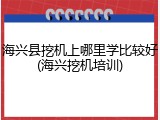 海兴县挖机上哪里学比较好(海兴挖机培训)
