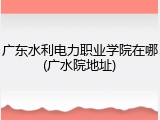 广东水利电力职业学院在哪(广水院地址)