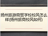 扬州旅游商贸学校校风怎么样(扬州旅商校风如何)