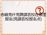 赤峰克什克腾旗农校在哪里报名(克旗农校报名点)