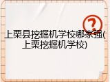 上栗县挖掘机学校哪家强(上栗挖掘机学校)