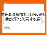 安阳北关高考补习班收费标准(安阳北关高补收费)