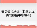 青岛数控培训中职怎么样(青岛数控中职培训)
