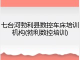 七台河勃利县数控车床培训机构(勃利数控培训)
