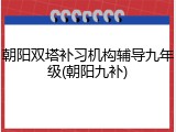 朝阳双塔补习机构辅导九年级(朝阳九补)