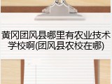 黄冈团风县哪里有农业技术学校啊(团风县农校在哪)