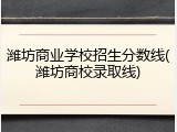 潍坊商业学校招生分数线(潍坊商校录取线)