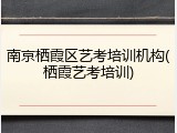 南京栖霞区艺考培训机构(栖霞艺考培训)