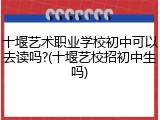 十堰艺术职业学校初中可以去读吗?(十堰艺校招初中生吗)