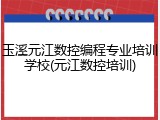 玉溪元江数控编程专业培训学校(元江数控培训)