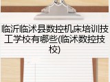 临沂临沭县数控机床培训技工学校有哪些(临沭数控技校)