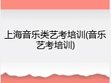 上海音乐类艺考培训(音乐艺考培训)