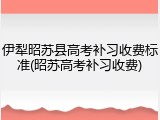 伊犁昭苏县高考补习收费标准(昭苏高考补习收费)