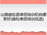 山南曲松县单招培训机构哪家好(曲松单招培训优选)