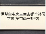 伊犁奎屯高三生去哪个补习学校(奎屯高三补校)