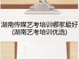 湖南传媒艺考培训哪家最好(湖南艺考培训优选)
