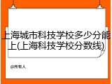 上海城市科技学校多少分能上(上海科技学校分数线)