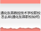 通化东昌数控技术学校职校怎么样(通化东昌职校如何)