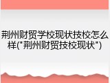 荆州财贸学校现状技校怎么样("荆州财贸技校现状")