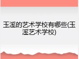 玉溪的艺术学校有哪些(玉溪艺术学校)