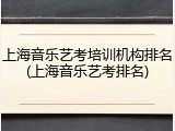 上海音乐艺考培训机构排名(上海音乐艺考排名)