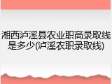 湘西泸溪县农业职高录取线是多少(泸溪农职录取线)
