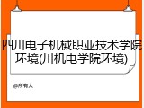 四川电子机械职业技术学院环境(川机电学院环境)