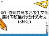 喀什伽师县高考艺考生文化课补习班推荐(喀什艺考文化补习)