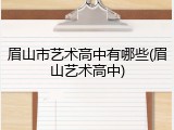 眉山市艺术高中有哪些(眉山艺术高中)
