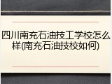 四川南充石油技工学校怎么样(南充石油技校如何)