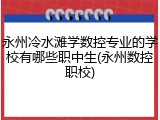永州冷水滩学数控专业的学校有哪些职中生(永州数控职校)