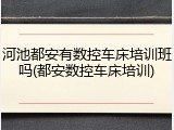 河池都安有数控车床培训班吗(都安数控车床培训)