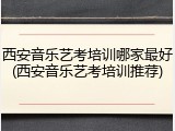 西安音乐艺考培训哪家最好(西安音乐艺考培训推荐)