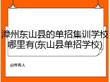 漳州东山县的单招集训学校哪里有(东山县单招学校)