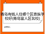青岛有钱人住哪个区贵族学校好(青岛富人区名校)