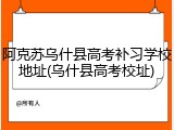 阿克苏乌什县高考补习学校地址(乌什县高考校址)