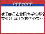 湛江廉江农业职高学校哪个专业好(廉江农校优势专业)