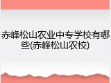 赤峰松山农业中专学校有哪些(赤峰松山农校)