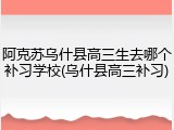 阿克苏乌什县高三生去哪个补习学校(乌什县高三补习)