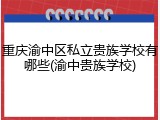 重庆渝中区私立贵族学校有哪些(渝中贵族学校)